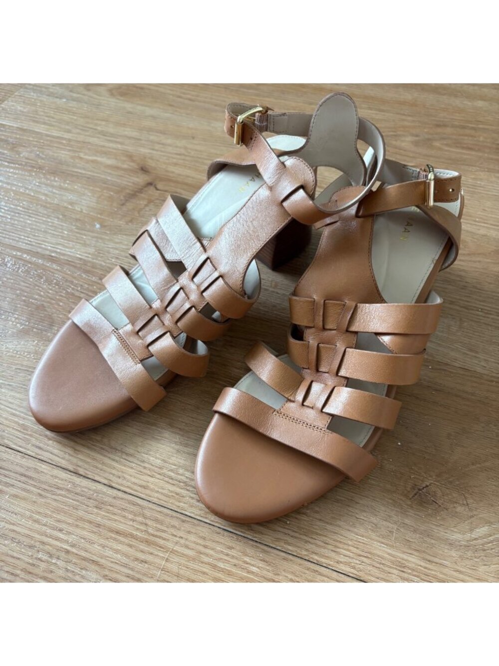 Cole Haan Josie Fisherman Block Stack Heel Sandals Brown Women’s Size 10